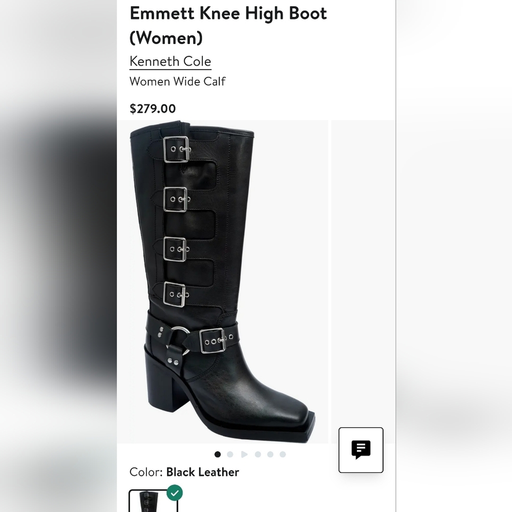 Womens EMMETT Black Moto Boots (First 5 Photos are Nordstrom Stock Photos)
